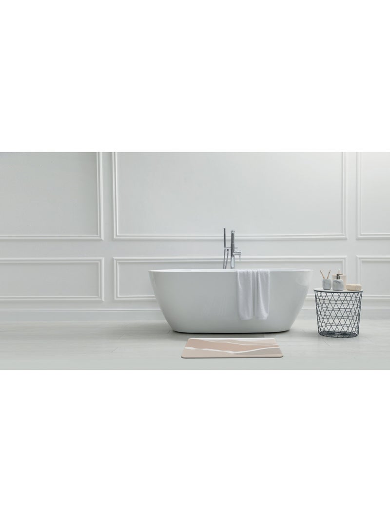 Guy Levasseur - Tapis de bain diatomite à motif Beige - Kiabi