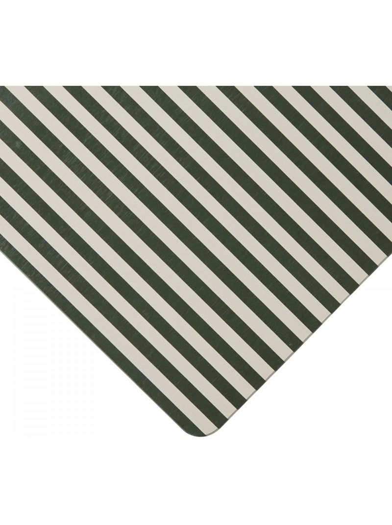 Guy Levasseur - Tapis de bain diatomite à rayures Vert - Kiabi