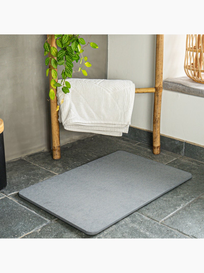 Guy Levasseur - Tapis de bain diatomite uni Gris - Kiabi