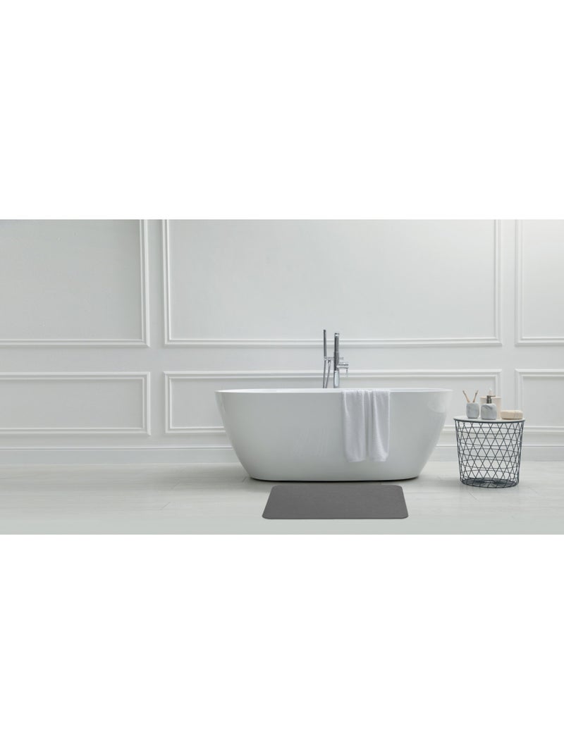 Guy Levasseur - Tapis de bain diatomite uni Gris - Kiabi