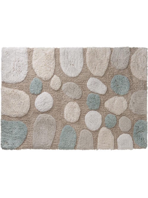 Guy Levasseur - Tapis de bain en coton fantaisie beige - Kiabi