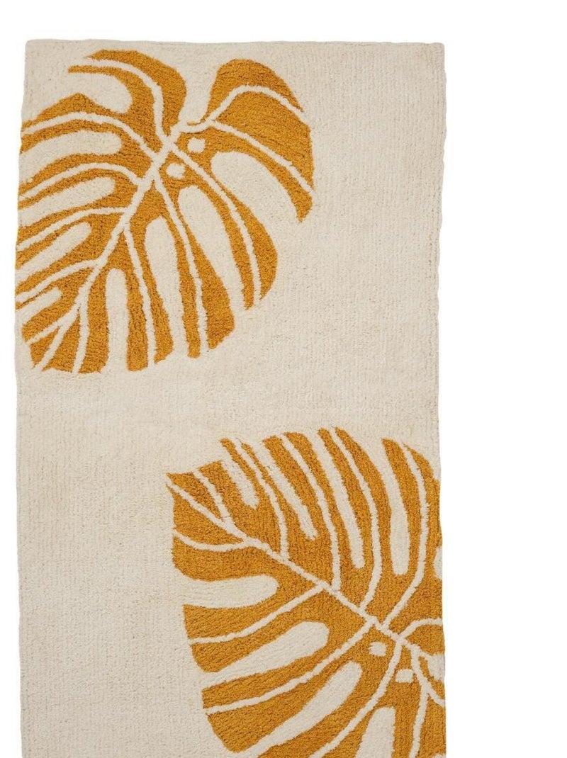Guy Levasseur - Tapis de bain en coton fantaisie blanc Blanc - Kiabi