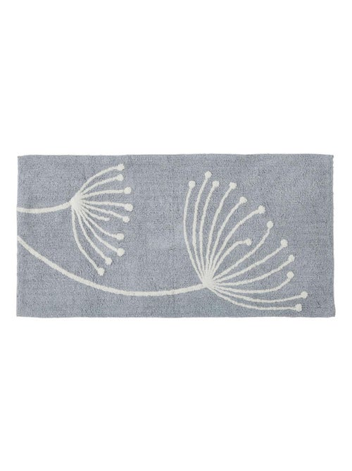 Guy Levasseur - Tapis de bain en coton fantaisie gris - Kiabi