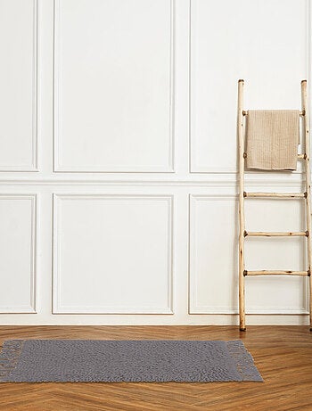 Guy Levasseur - Tapis de bain en coton uni à franges