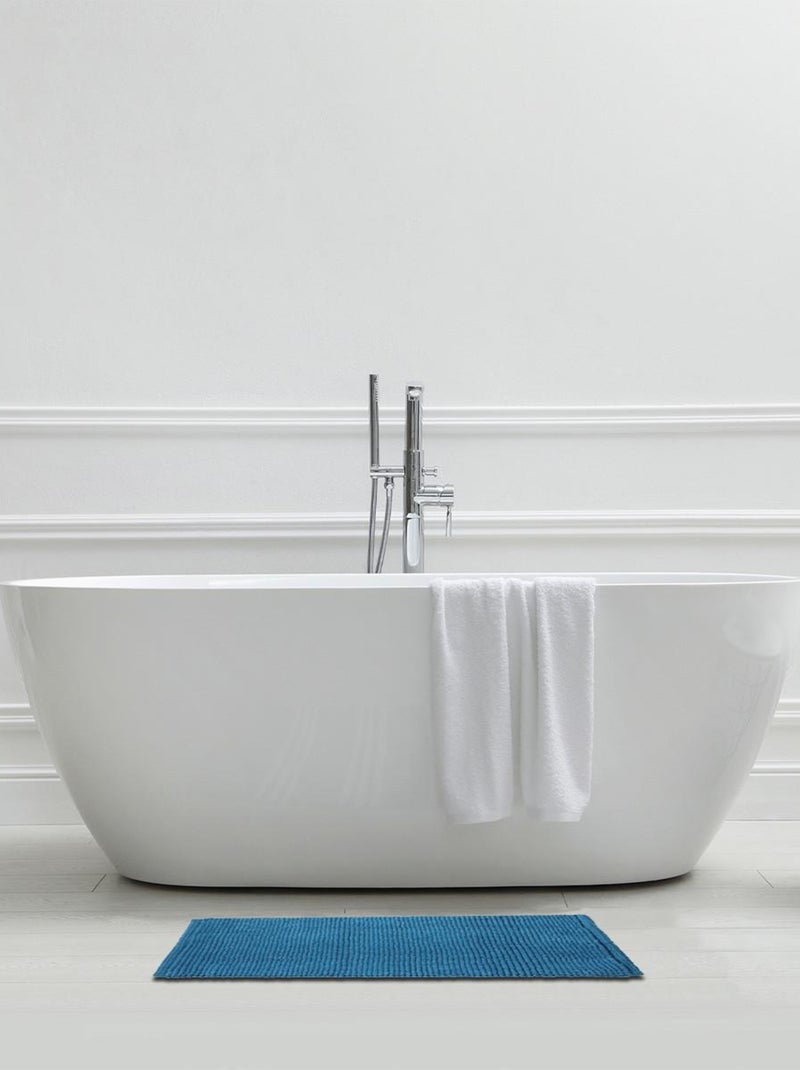 Guy Levasseur - Tapis de bain en polycoton uni Bleu - Kiabi