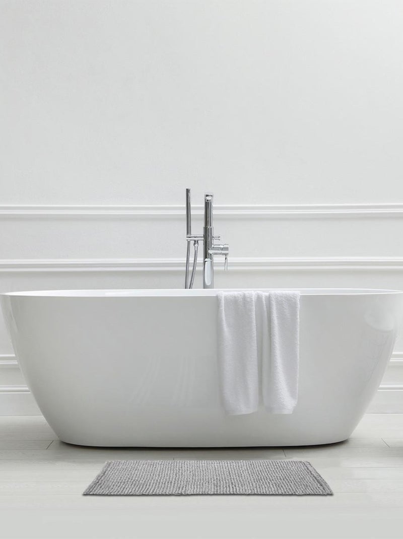 Guy Levasseur - Tapis de bain en polycoton uni Gris - Kiabi