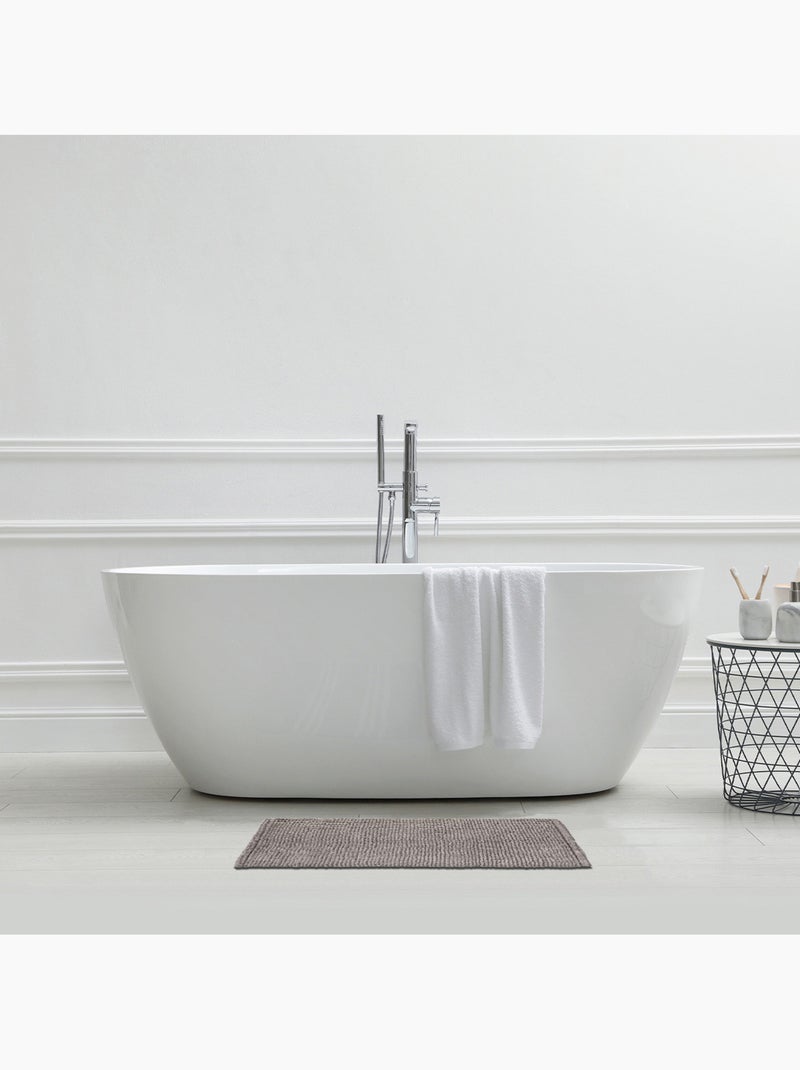 Guy levasseur - tapis de bain en polycoton uni Taupe - Kiabi