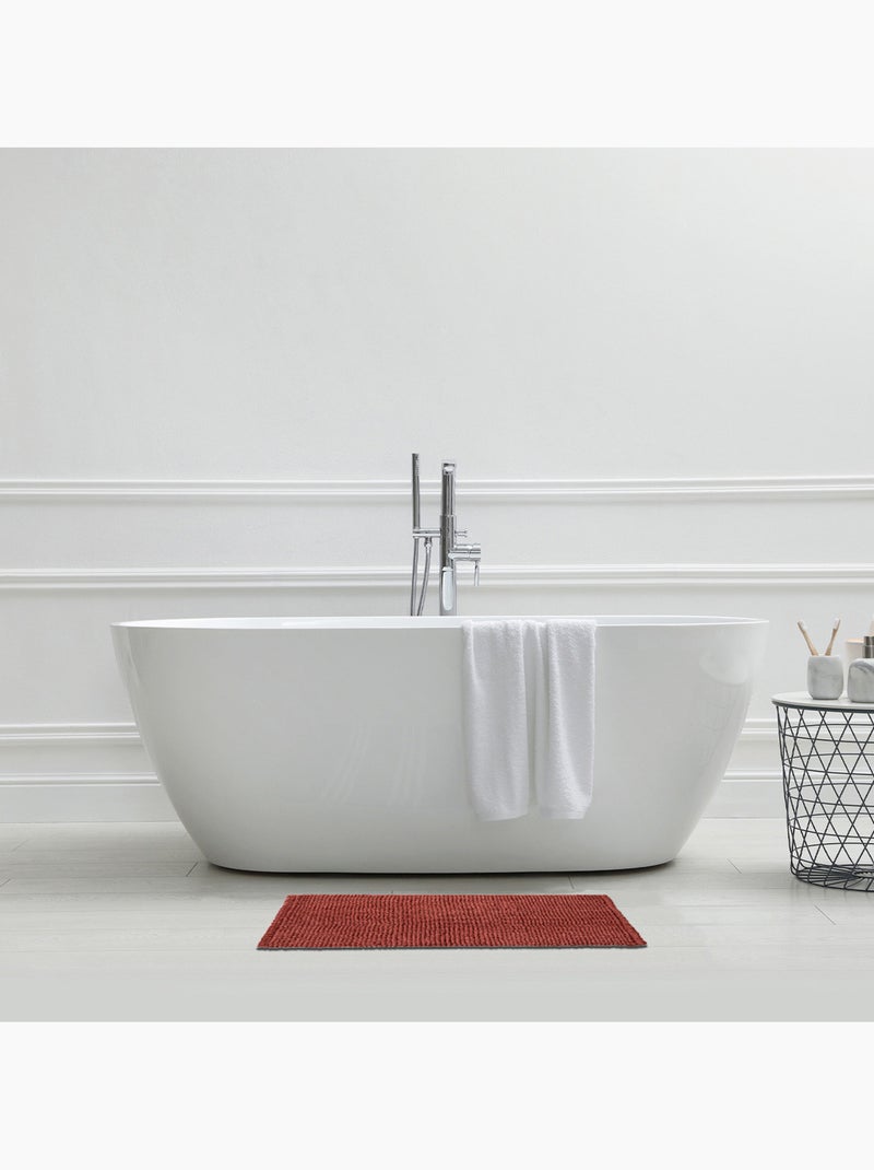 Guy levasseur - tapis de bain en polycoton uni Terracotta - Kiabi