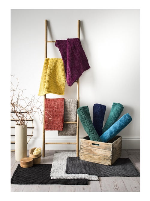 Guy Levasseur - Tapis de bain en polycoton uni - Kiabi