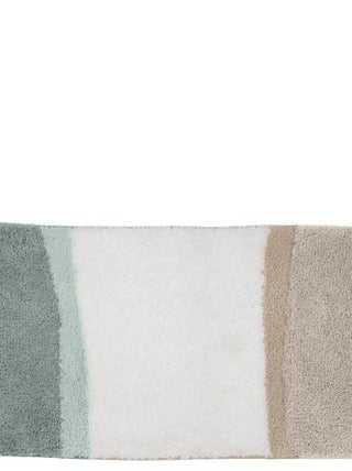 Guy Levasseur - Tapis de bain en polyester fantaisie vert et beige