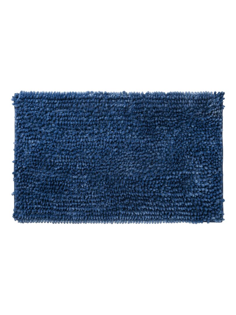 Guy Levasseur - Tapis de bain en polyester uni bleu irisé Bleu - Kiabi
