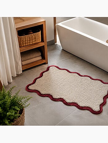 Guy levasseur - tapis de bain festonné 100% coton tufté