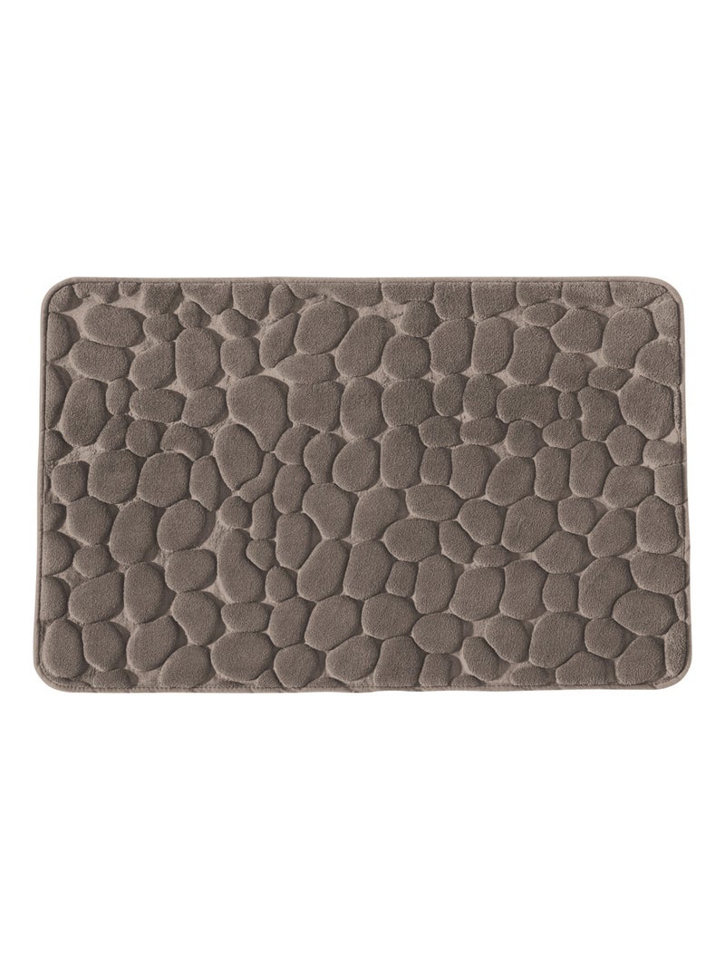 Guy Levasseur - Tapis de bain galet à mémoire de forme Gris taupe - Kiabi