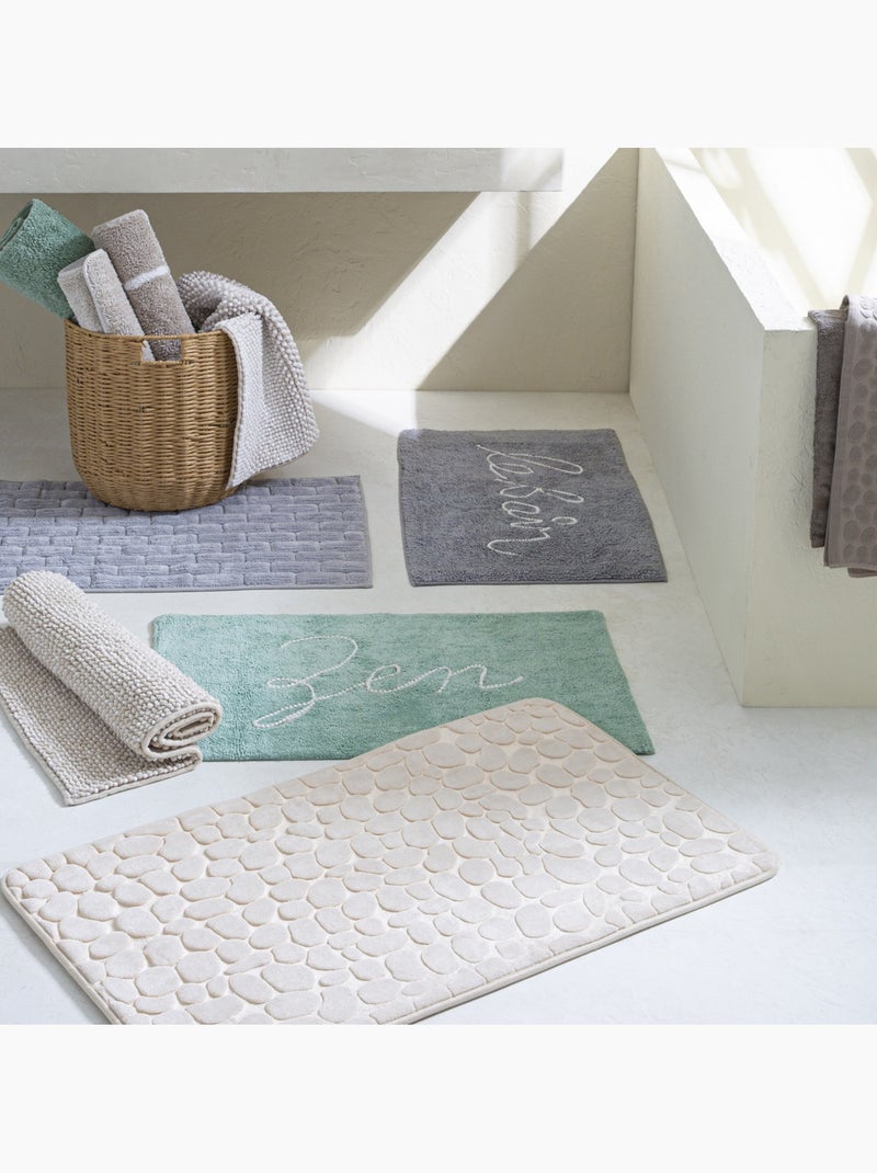 Guy Levasseur - Tapis de bain galet à mémoire de forme Taupe - Kiabi