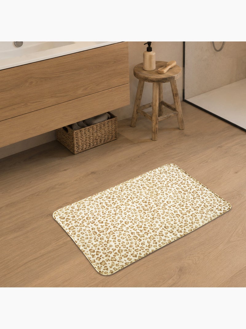 Guy levasseur - tapis de bain léopard antidérapant Marron - Kiabi