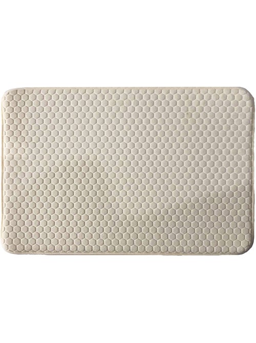 Guy Levasseur - Tapis de bain Mémoire de forme - Alvéole Nid d'Abeille - Kiabi Guy Levasseur - Tapis de bain Mémoire de forme - Alvéole Nid d'Abeille - Kiabi