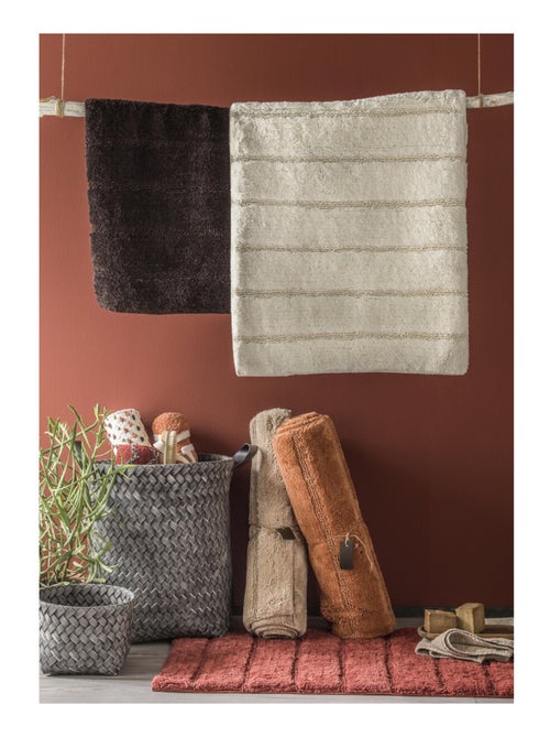 Guy Levasseur - Tapis de bain rectangulaire en coton uni - Kiabi