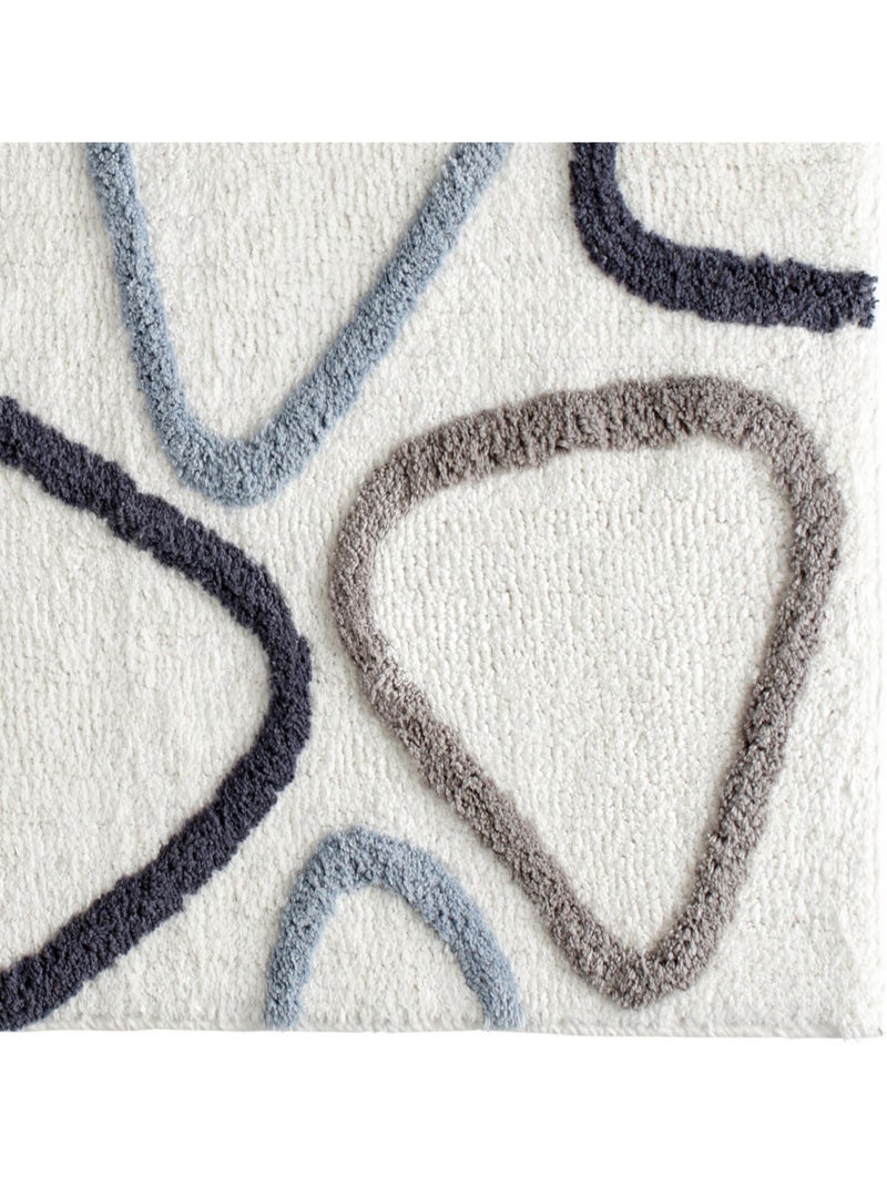 Guy Levasseur - Tapis de bain triangle en coton tufté Ivoire - Kiabi