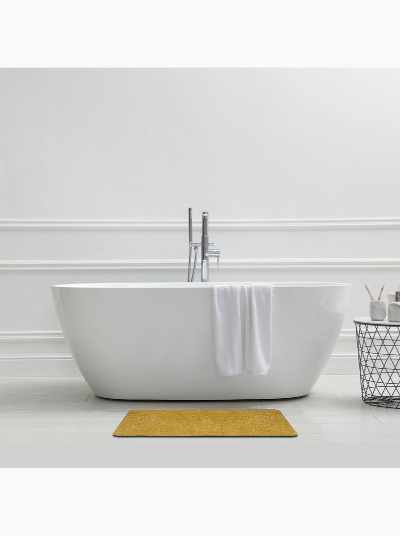 Guy Levasseur - Tapis de bain uni 50x80 en polyester Miel - Kiabi