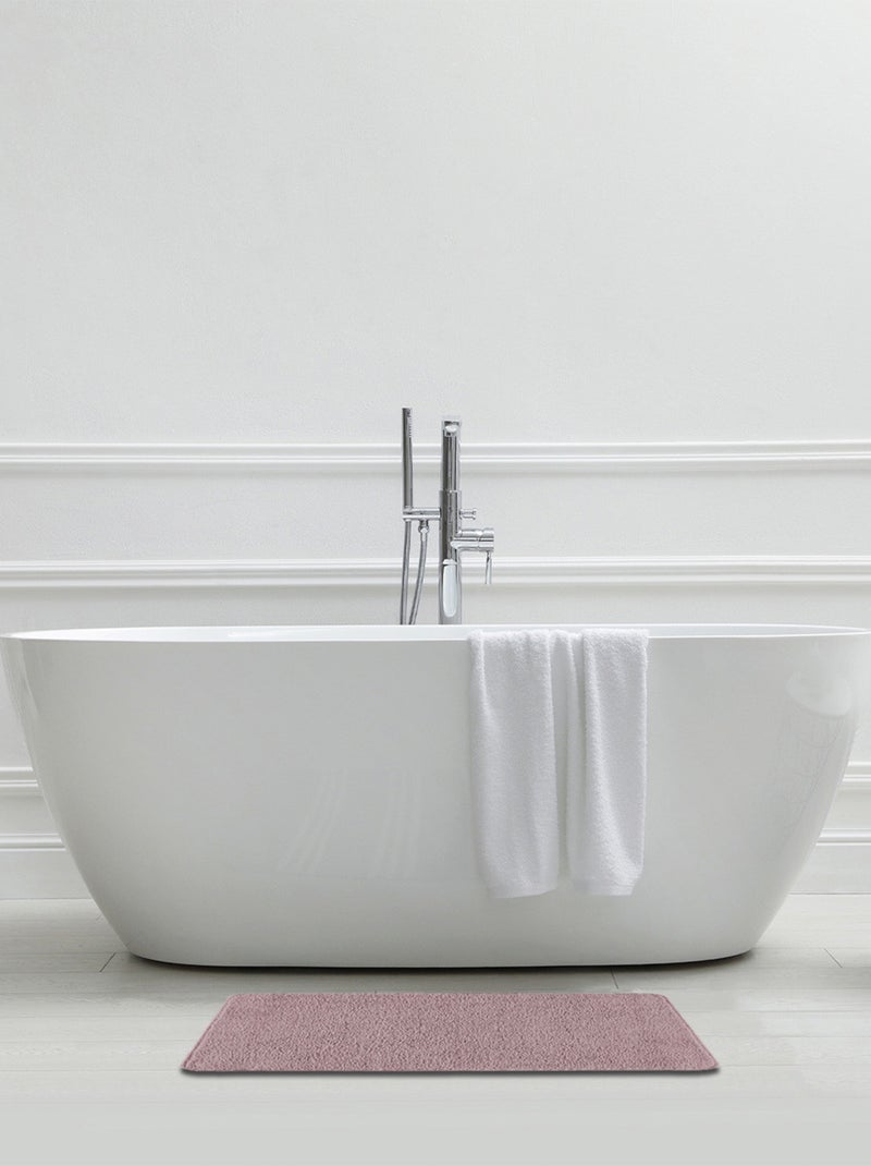 Guy Levasseur - Tapis de bain uni 50x80 en polyester Parme - Kiabi