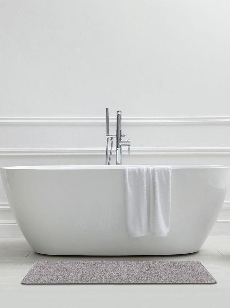 Guy Levasseur - Tapis de bain uni 60x120 en polyester Gris - Kiabi