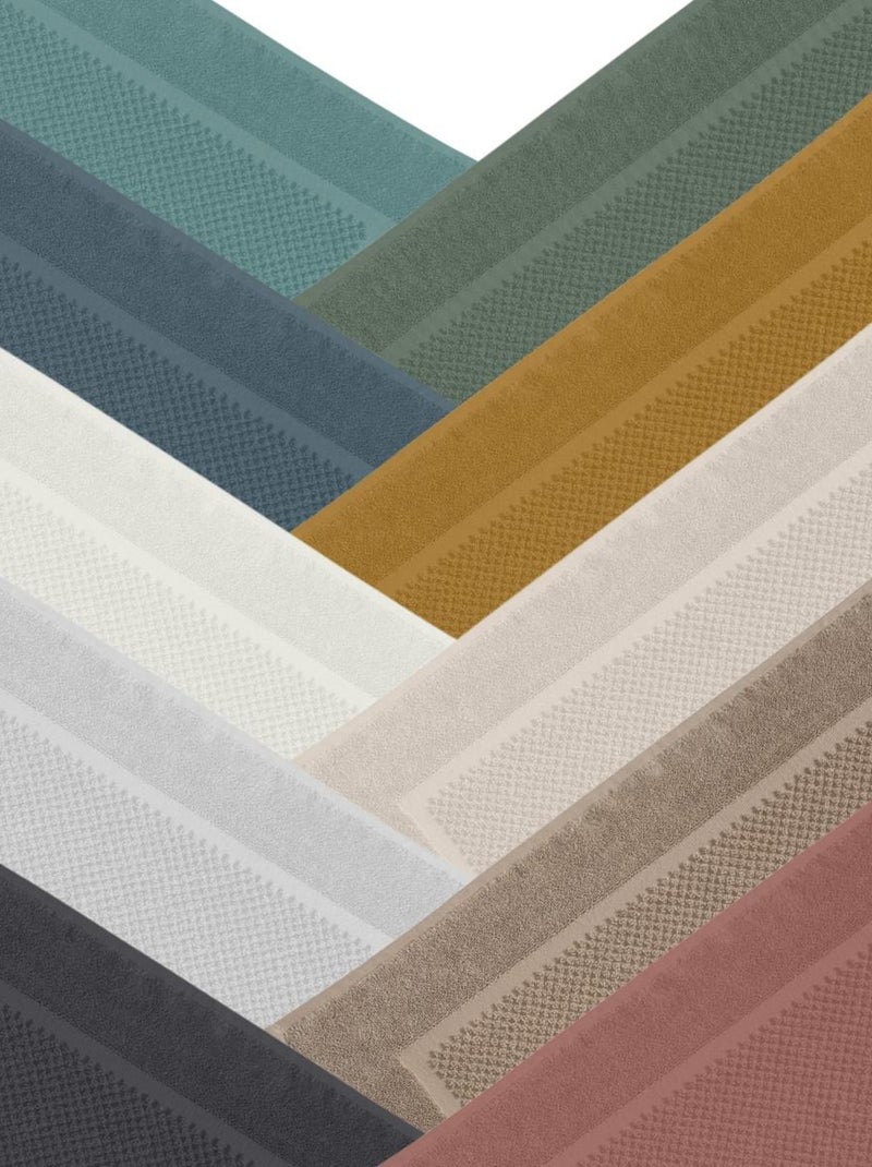 Guy Levasseur - Tapis de bain uni en coton éponge Oeko-Tex Bleu - Kiabi