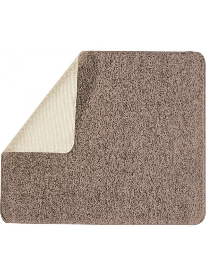 Guy Levasseur - Tapis de bain uni en polyester Gris taupe - Kiabi