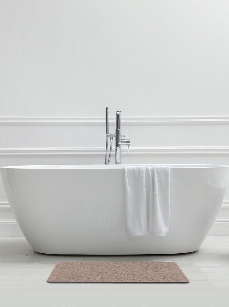 Guy Levasseur - Tapis de bain uni en polyester Gris taupe - Kiabi