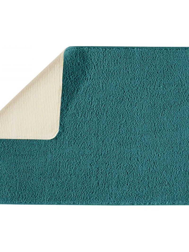 Guy Levasseur - Tapis de bain uni en polyester Noir Vert Bleu - Kiabi