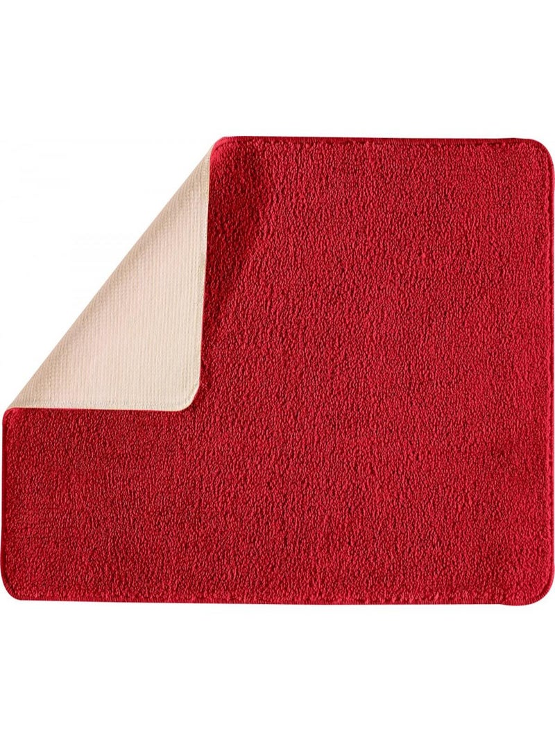 Guy Levasseur - Tapis de bain uni en polyester Rouge - Kiabi