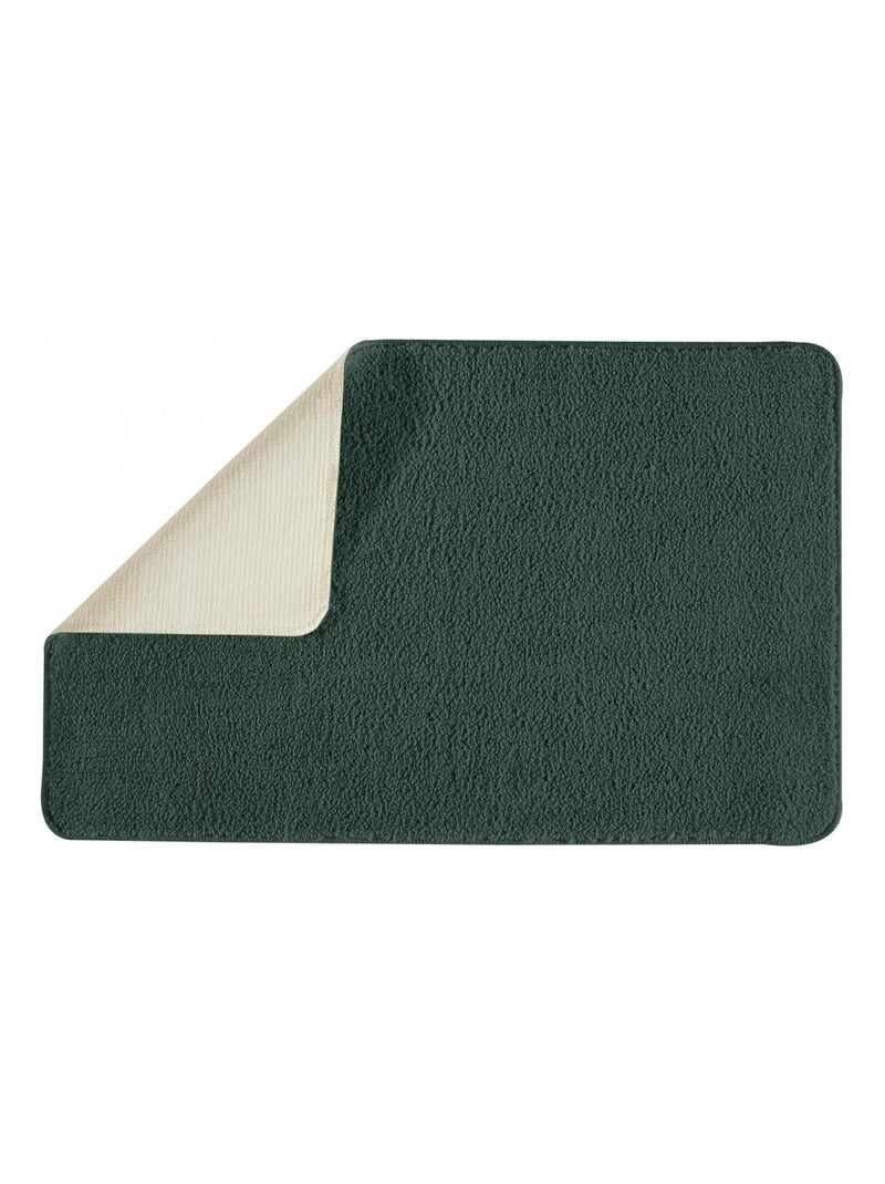 Guy Levasseur - Tapis de bain uni en polyester Vert forêt - Kiabi