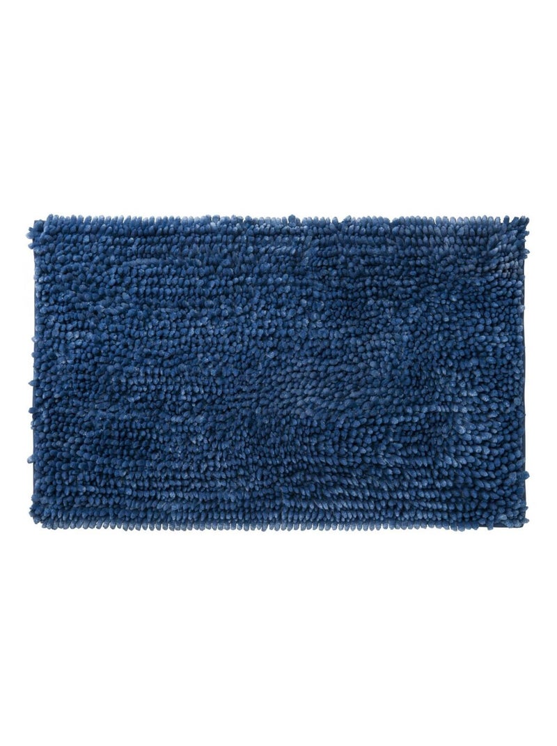 Guy Levasseur - Tapis de bain uni irisé en polyester Bleu - Kiabi