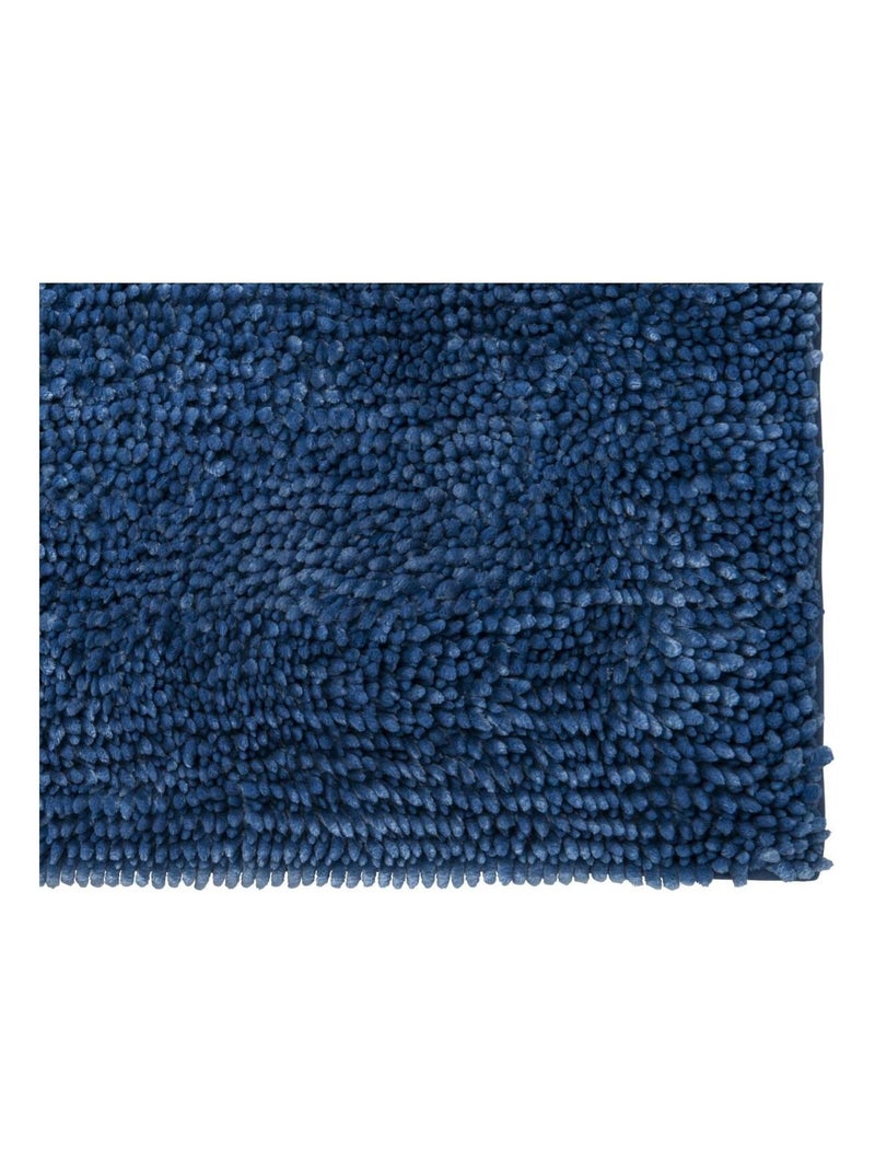 Guy Levasseur - Tapis de bain uni irisé en polyester Bleu - Kiabi