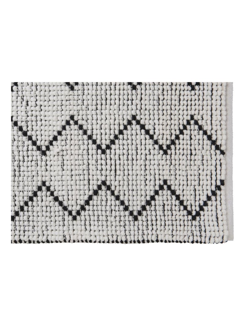 Guy levasseur - tapis de bain zigzag en polycoton Blanc - Kiabi