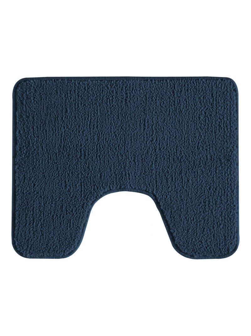 Guy Levasseur - Tapis de toilette uni en polyester Bleu foncé - Kiabi