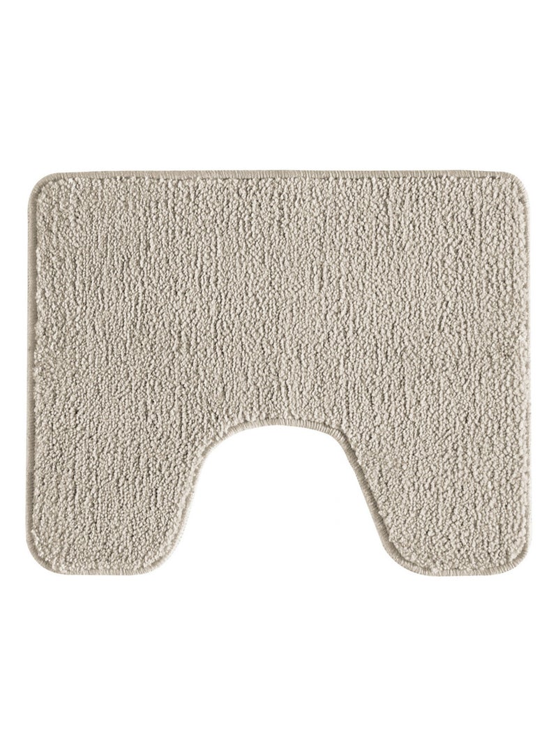 Guy Levasseur - Tapis de toilette uni en polyester Ecru - Kiabi