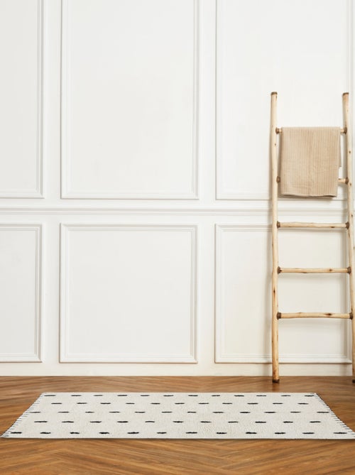 Guy Levasseur - Tapis déco en coton tufté point de cheval - Kiabi