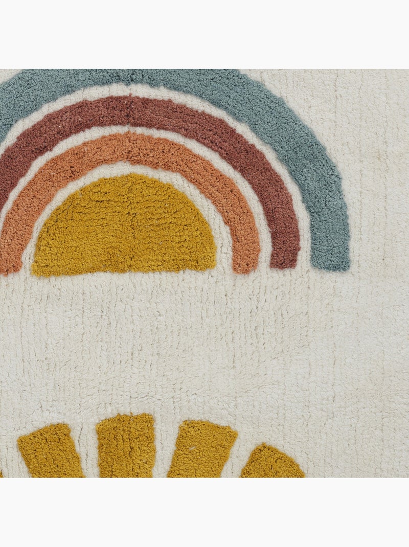 Guy Levasseur - Tapis déco enfant en coton tufté Blanc Multicolore - Kiabi