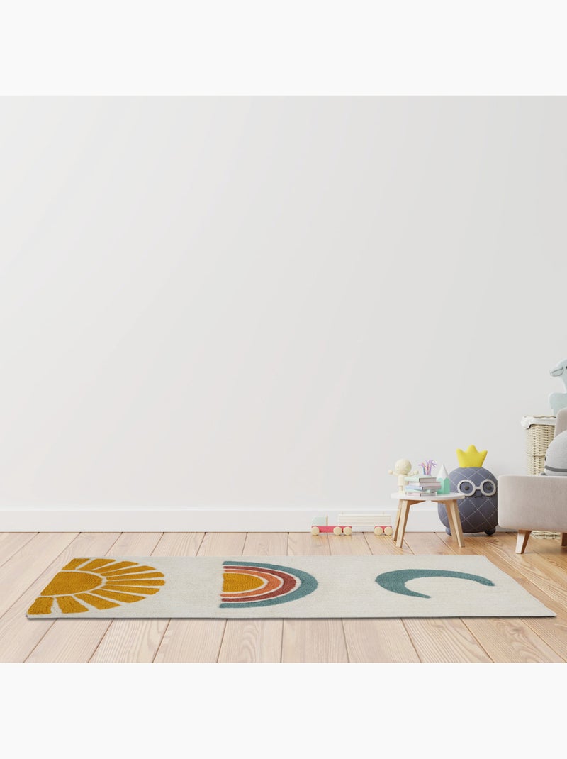 Guy Levasseur - Tapis déco enfant en coton tufté Blanc Multicolore - Kiabi