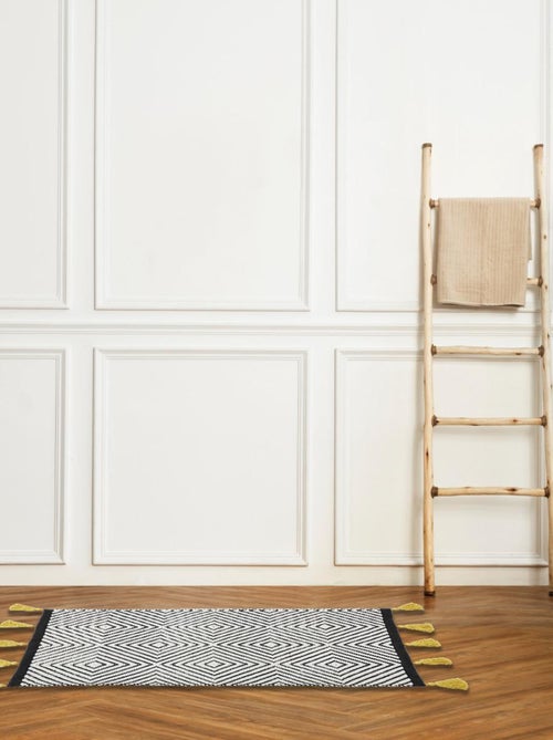 Guy Levasseur - Tapis déco ethnique en coton tissé - Kiabi