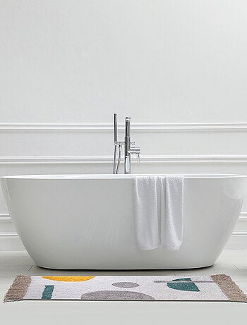 Guy Levasseur - Tapis déco figuratif à franges en coton