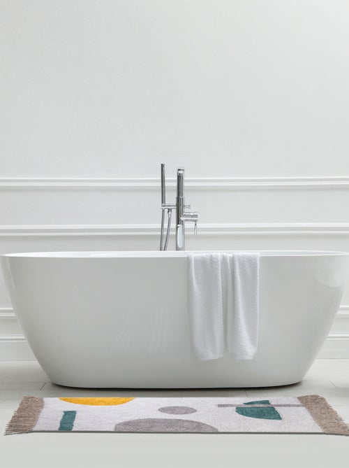 Guy Levasseur - Tapis déco figuratif à franges en coton - Kiabi