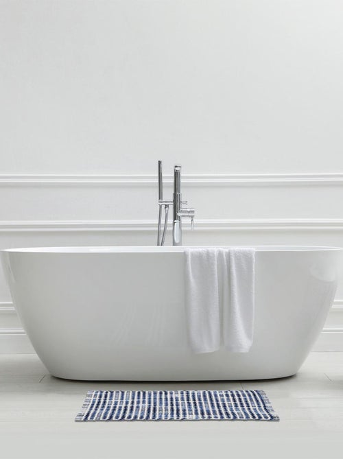 Guy Levasseur - Tapis déco quadrillé en polycoton - Kiabi