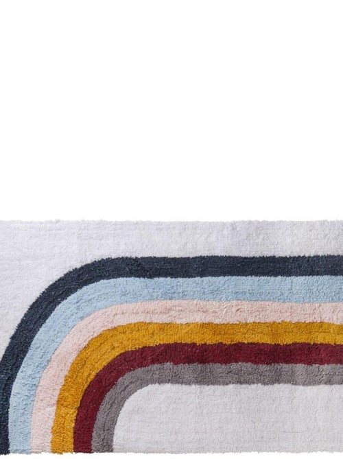 Guy Levasseur - Tapis enfant en coton tufté arc-en-ciel - Kiabi