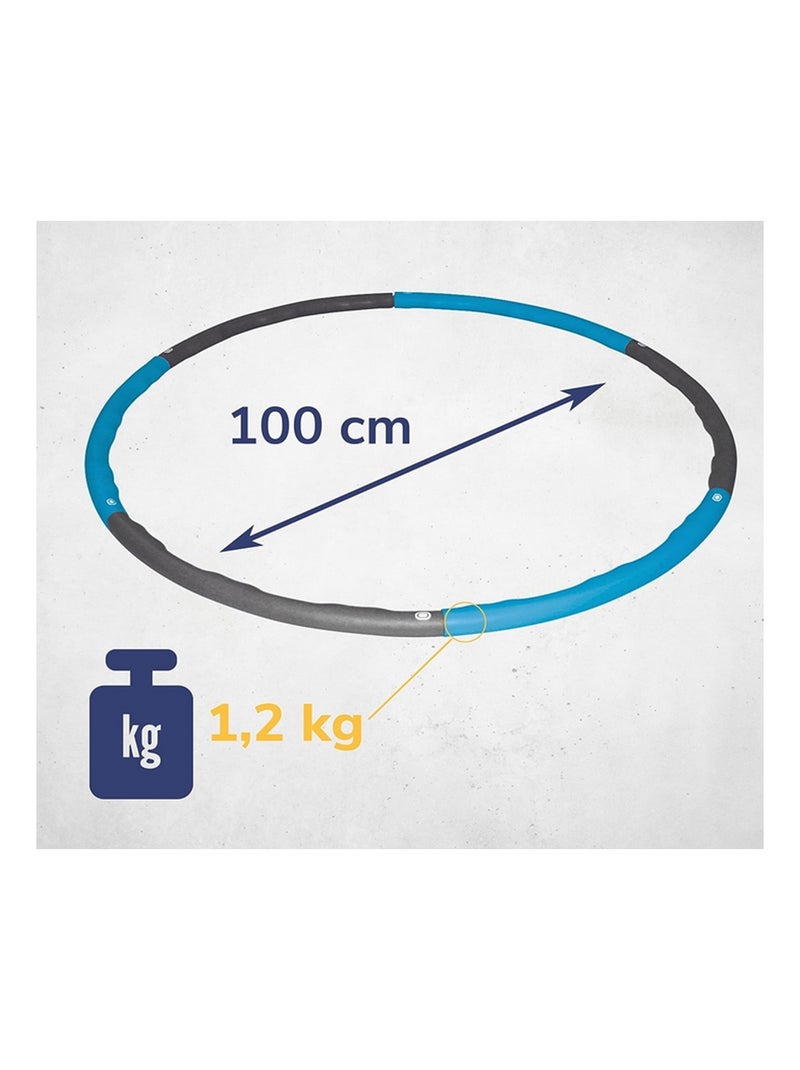 Gymnastic Hula Hoop 100 cm - Bleu et Gris Gris Bleu - Kiabi