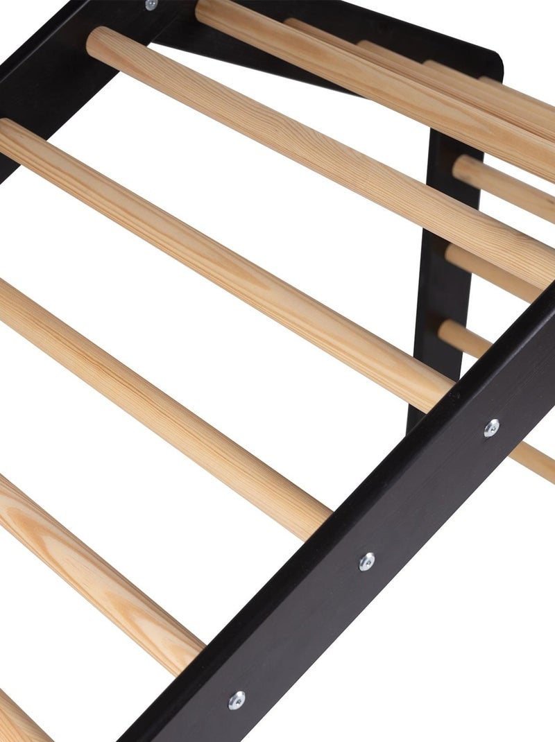Gymnastique Échelle 112x61x94 cm Triangle Triangle Pikler Triangle pour Enfants Noir - Kiabi