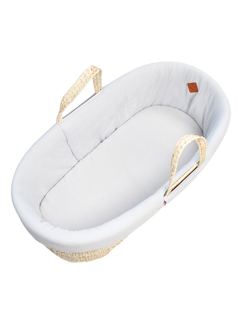 Habillage de couffin en gaze de coton, Jeanne SEVIRA KIDS Gris - Kiabi