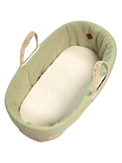 Habillage de couffin en gaze de coton, Pois Dorés SEVIRA KIDS - Kiabi