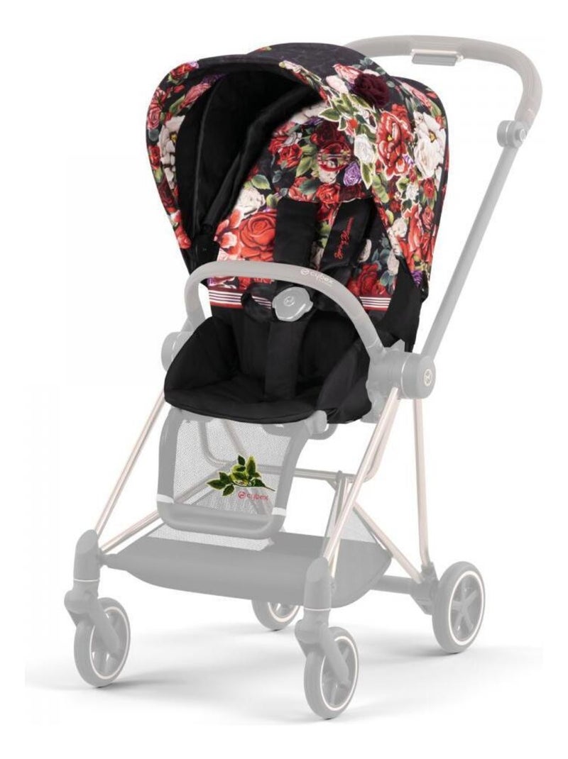 Habillage de siège MIOS 3 collection fashion Spring Blossom Noir - Kiabi