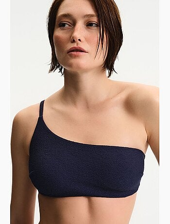 Hailey haut de bikini asymétrique texturé penti